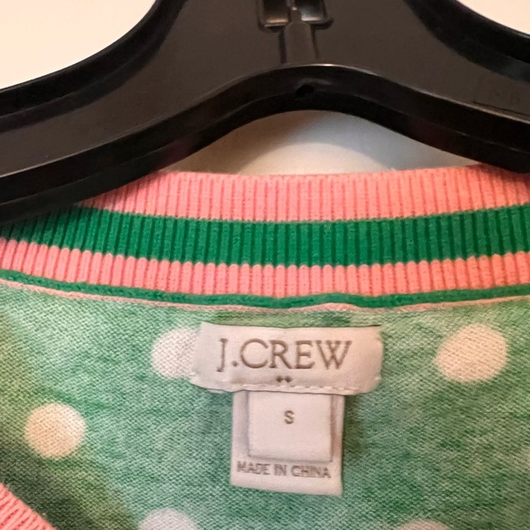J crew Green polka dot sweater - Picture 3 of 3